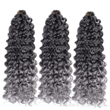 Wholesale Price Ocean Wave 24inches Hawaii Curls Pink Ombre Crochet Hair Braids Afro Curly Synthetic Braiding Hair Extensions